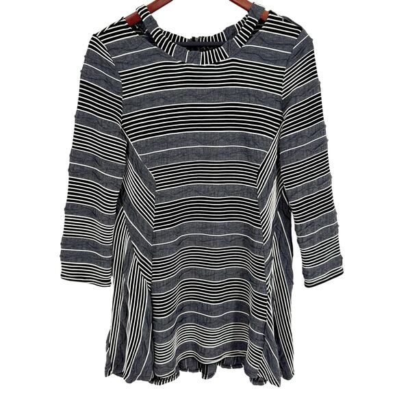 IC by Connie K MEDIUM Wearable Art to Wear Gray Artwear Artsy Blouse Shirt Top - Picture 1 of 8